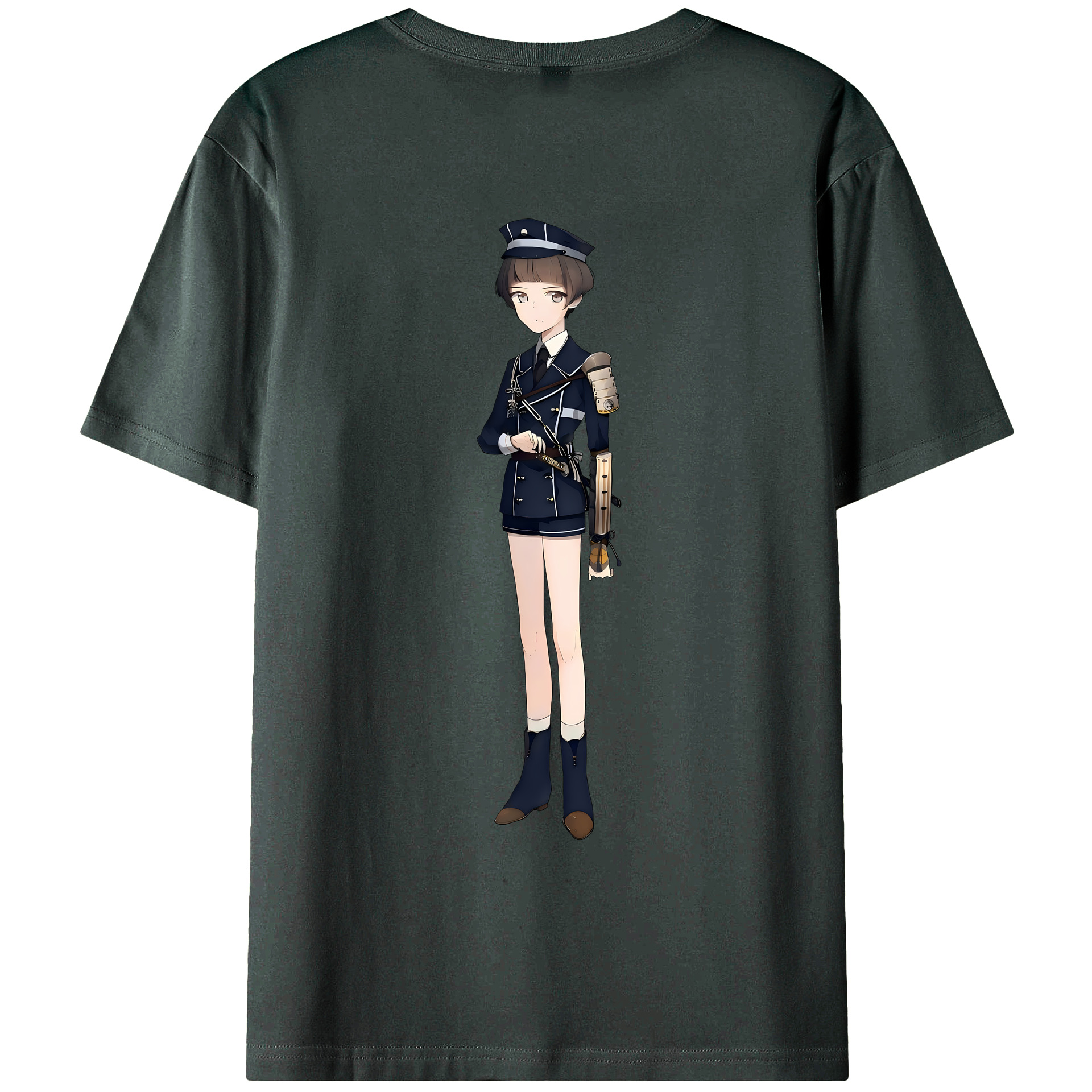 （画像用） 刀剣乱舞 Touken Ranbu 綿100％ メンズ半袖Tシャツ（バックプリント） 通気性